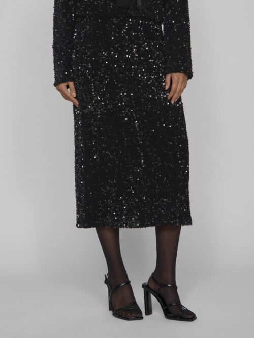 viFaith HW Midi Sequin Skirt