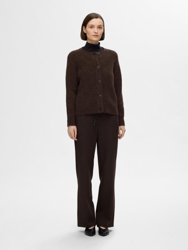 slfLulu Ls Knit Short Cardigan Noos Coffee Bean