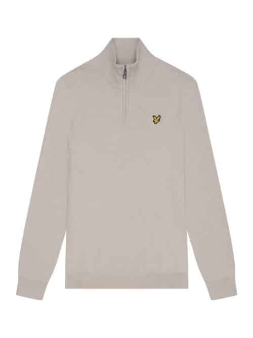 Cotton Merino Quarter Zip Jumper Cove