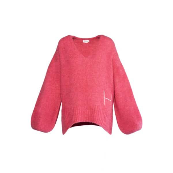 Sofie V-Neck Sweater Chateau Rose - Bilde 5
