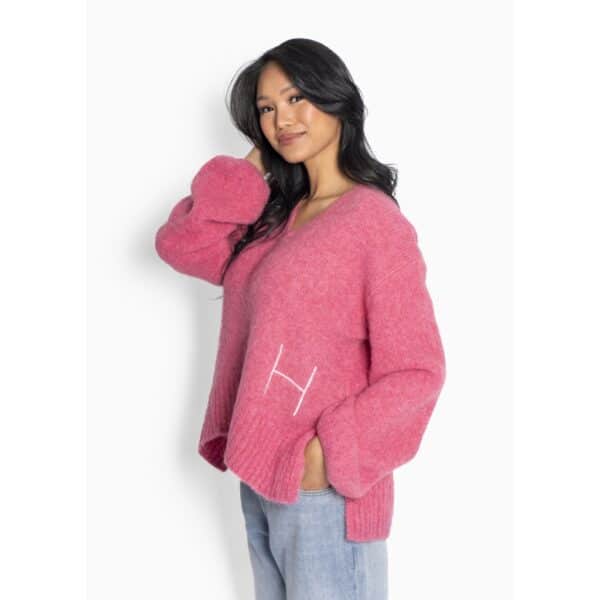 Sofie V-Neck Sweater Chateau Rose - Bilde 2