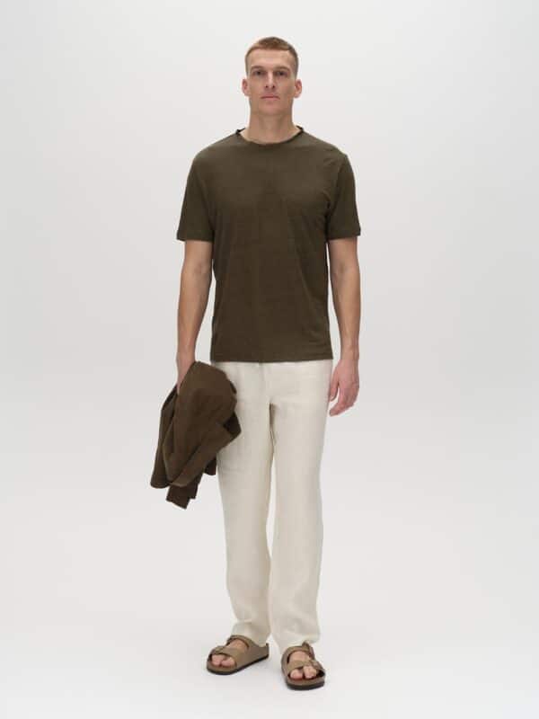 Duke Linen SS Tee Forest Night