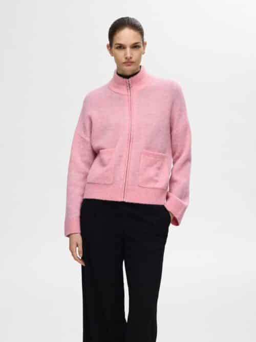 slfSia Ras LS Knit Zipper Cardigan Noos