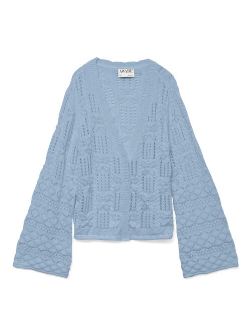 vmEmilia LS V-Neck Knit Cardigan Cashmere Blue