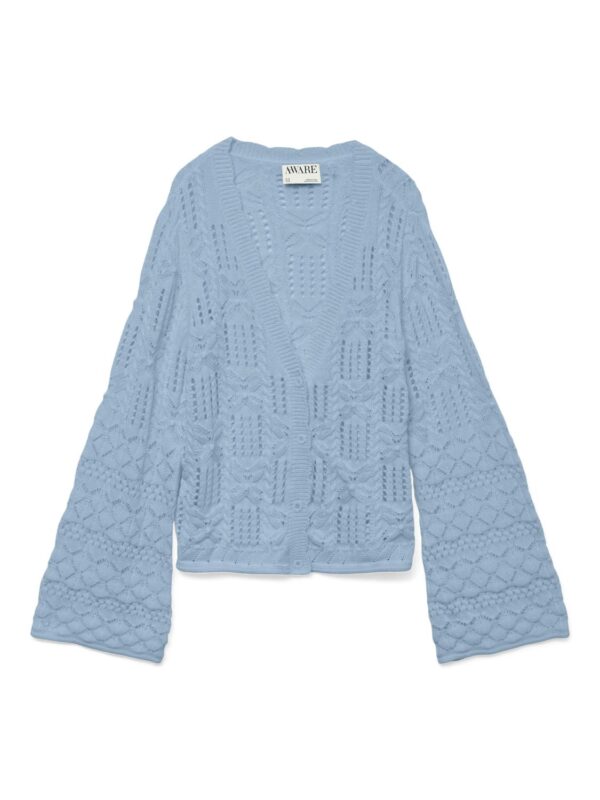 vmEmilia LS V-Neck Knit Cardigan Cashmere Blue