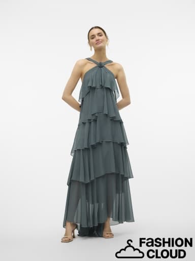 vmFelicia SL Ruffle Maxi Dress