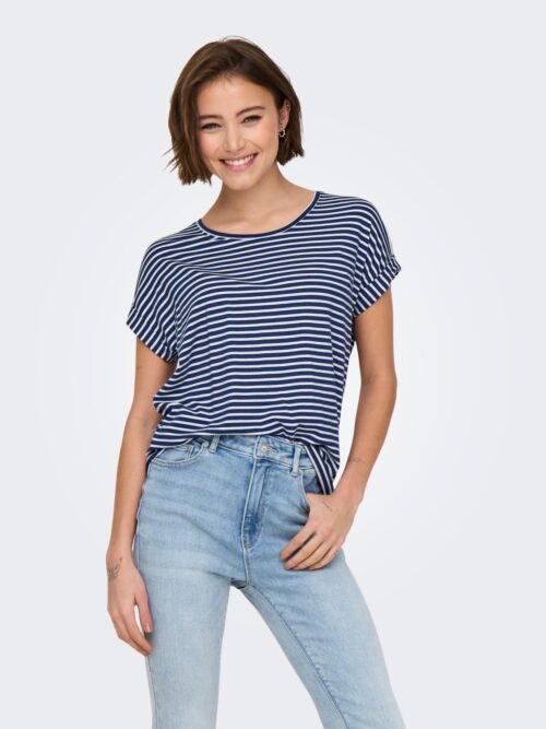 onlMoster Stripe S/S O-Neck Top Jrs Noos