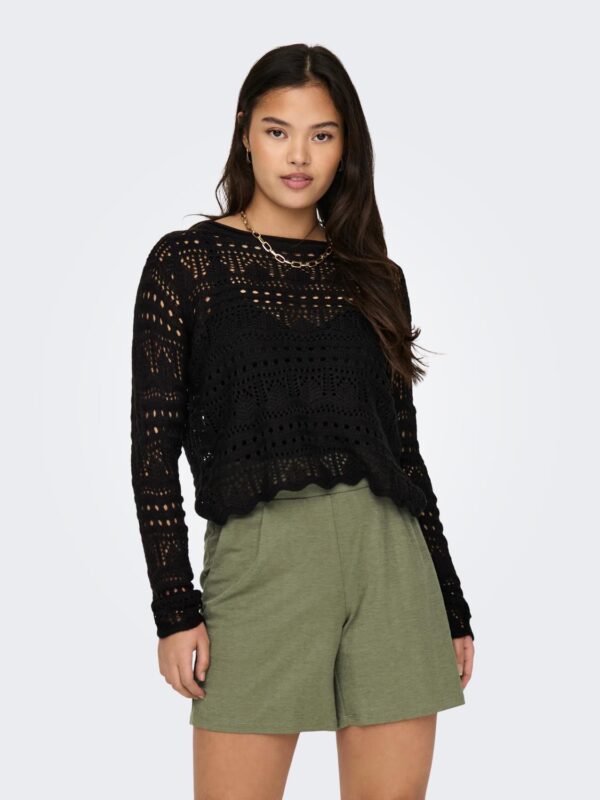 jdySun Lay L/S Boatneck Pullover Knt Noos