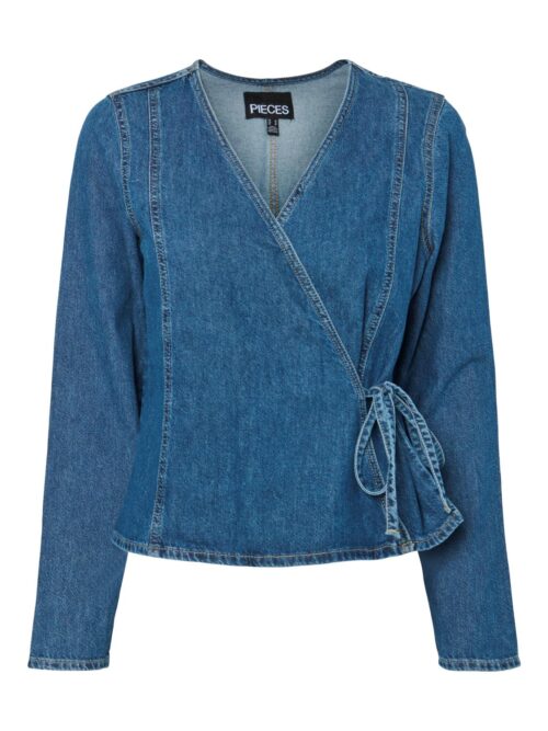 pcTabi LS Denim Wrap Shirt