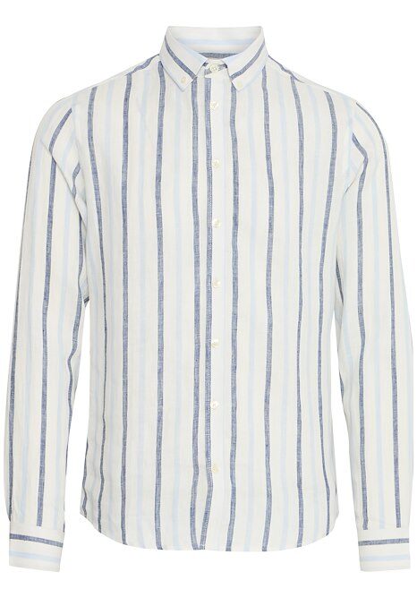 cfDylan LS Striped Linen Shirt Estate Blue