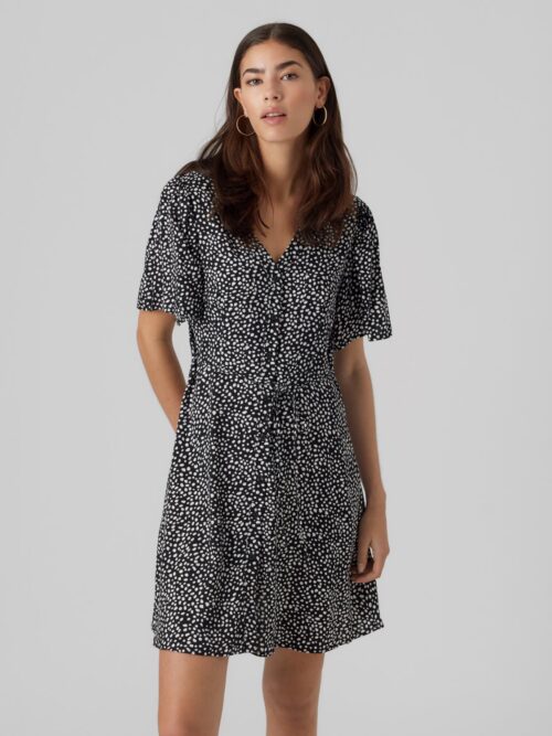 vmAlba SS Short Dress Wvn Noos Black
