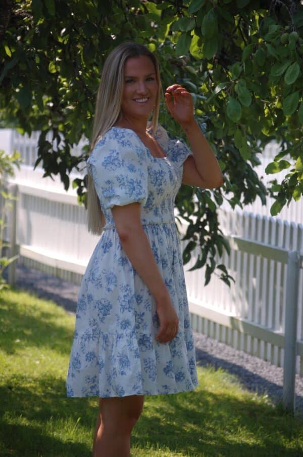 vmNomia 2/4 Square Neck Short Dress Country Blue
