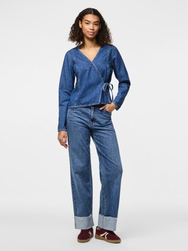 pcTabi LS Denim Wrap Shirt - Bilde 2