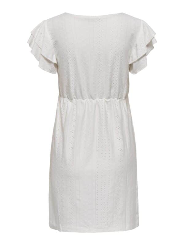 jdyCathinka S/S V-Neck Dress Jrs Cloud Dancer - Bilde 2