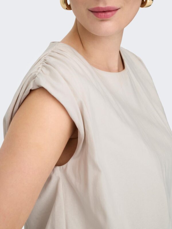 jdyMara S/L Bubble Top Jrs Cloud Dancer - Bilde 3