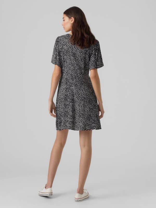 vmAlba SS Short Dress Wvn Noos Black - Bilde 3