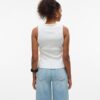 vmWillow SL V-Neck Polo Top Snow White - Bilde 3