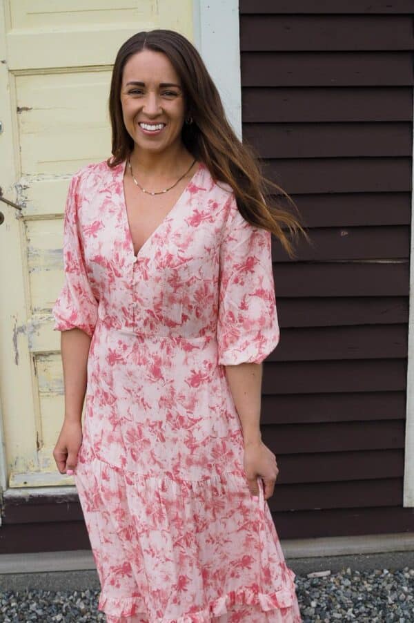 Shanaya V-M Dress Pink - Bilde 2