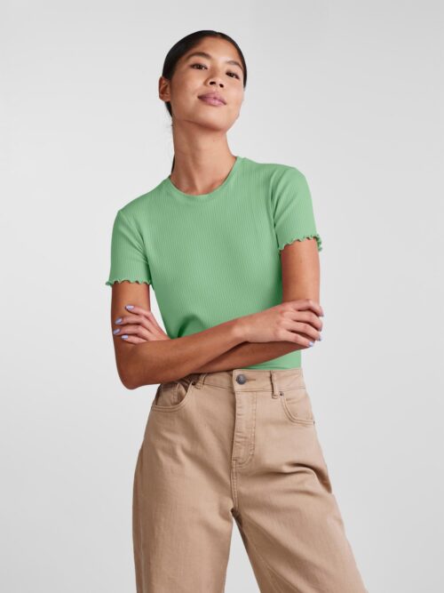 pcNicca SS-O-Neck Top Noos Quiet Green