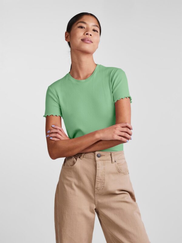 pcNicca SS-O-Neck Top Noos Quiet Green
