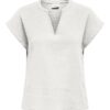jdyTheis Life S/S Top Wvn Cloud Dancer