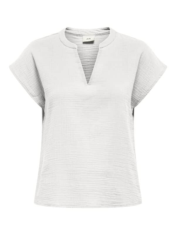 jdyTheis Life S/S Top Wvn Cloud Dancer