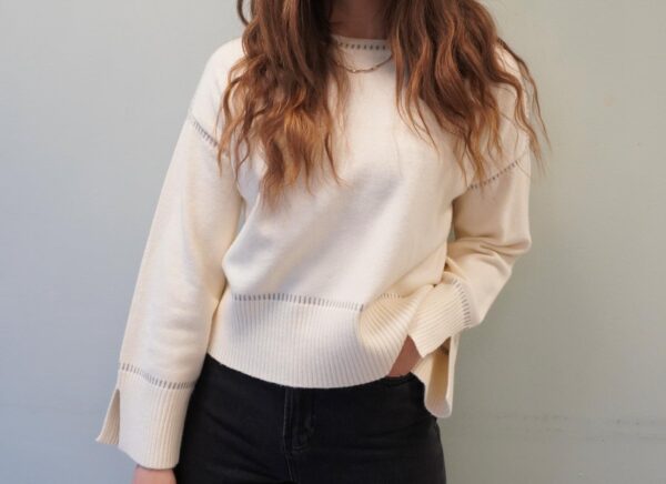 onlLibi LS Stitch O-Neck Knt