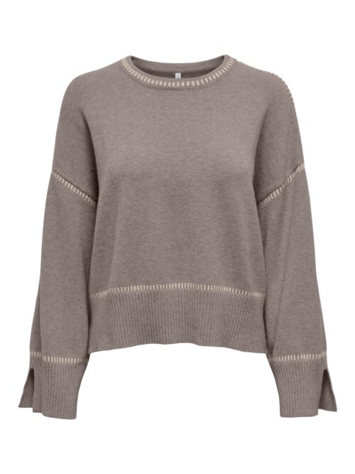 onlLibi LS Stitch O-Neck Knt