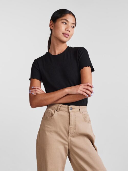 pcNicca SS-O-Neck Top Noos Black