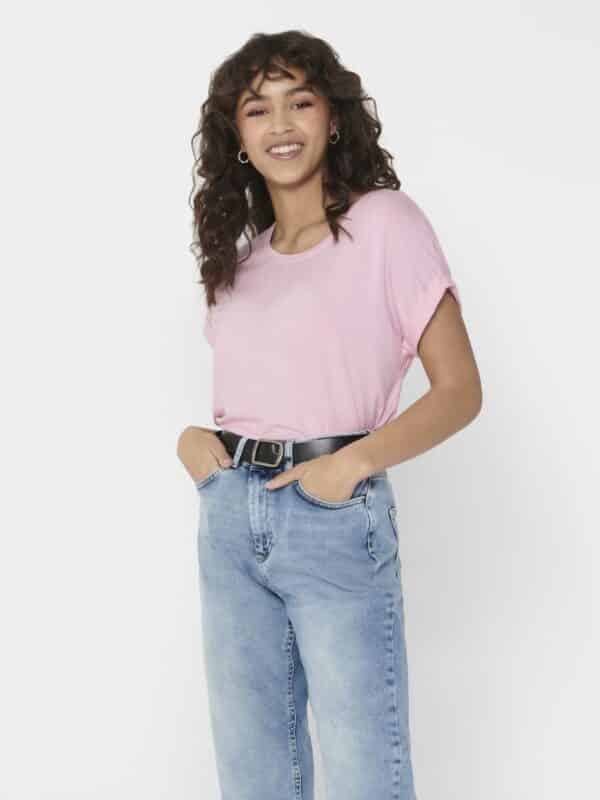 onlMoster S/S O-Neck Top Noos Pink Lady
