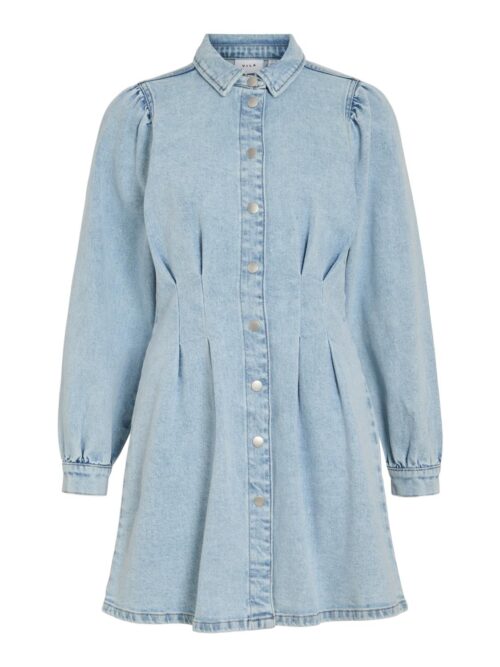 viSol L/S Pleat Denim Dress