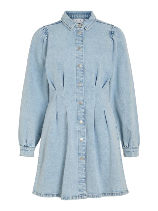 viSol L/S Pleat Denim Dress