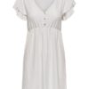 jdyCathinka S/S V-Neck Dress Jrs Cloud Dancer