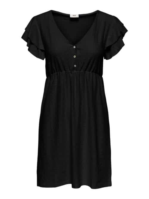 jdyCathinka S/S V-Neck Dress Jrs Black