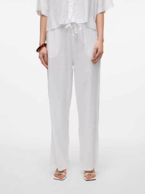 vmLinn HW Pants Wvn Noos Snow White