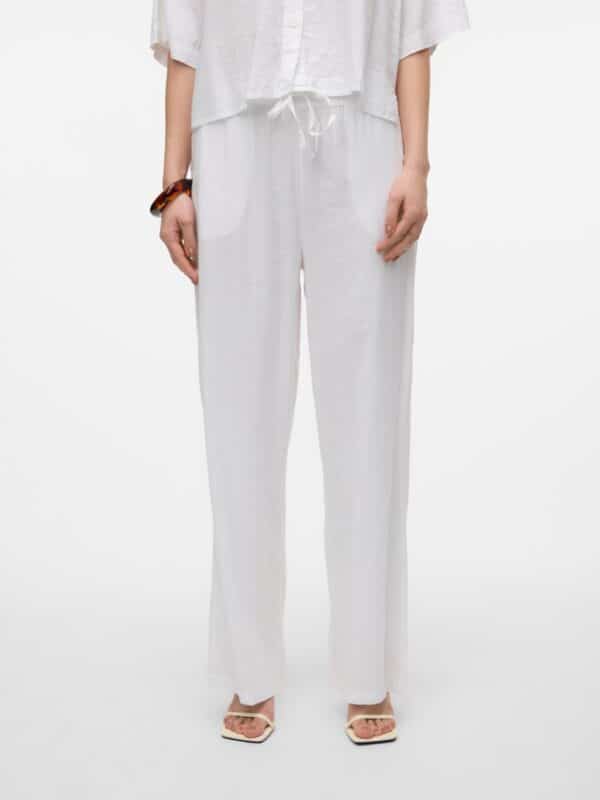vmLinn HW Pants Wvn Noos Snow White
