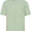 cfAnton 0071 100% Linen SS Shirt Malachite Green Melange