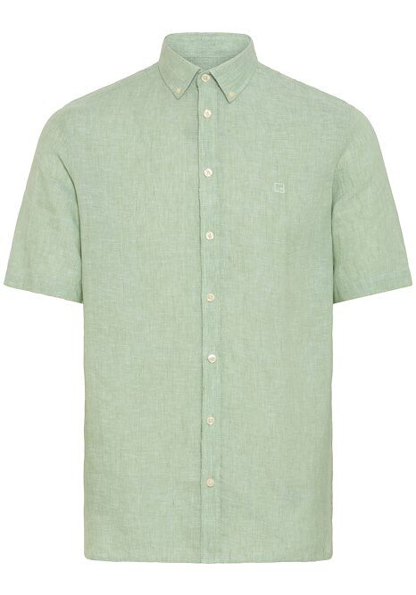cfAnton 0071 100% Linen SS Shirt Malachite Green Melange