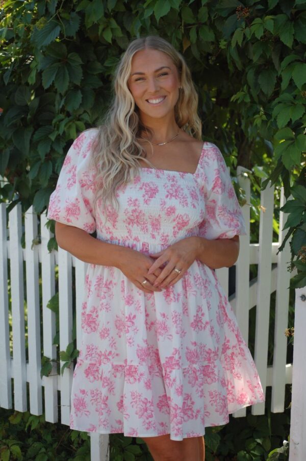 vmNomia 2/4 Square Neck Short Dress Morning Glory