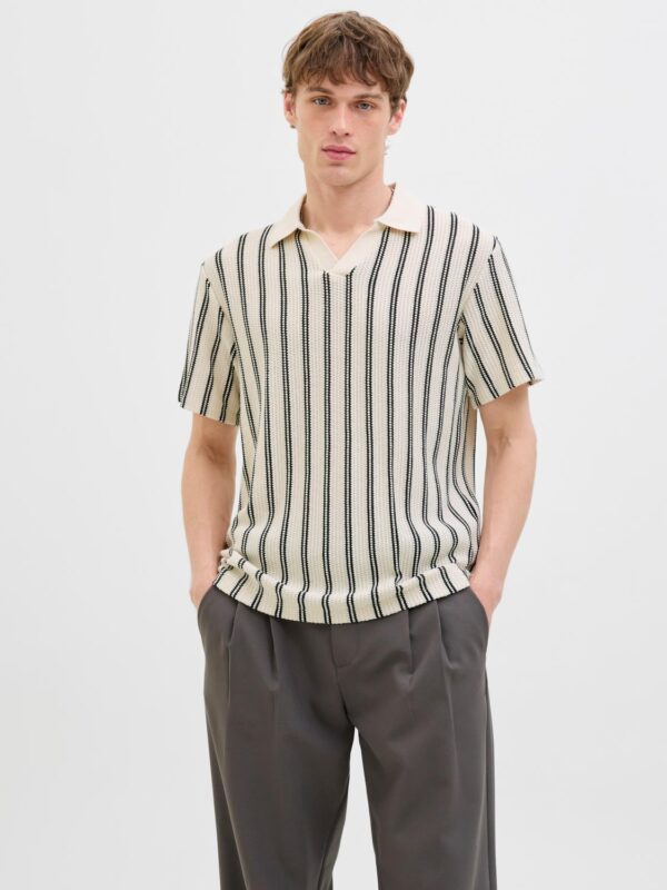 jprbluHarry SS Split Neck Polo Cloud Dancer