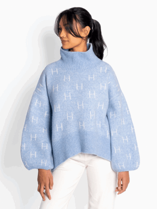 Fam Short Sweater Light Blue