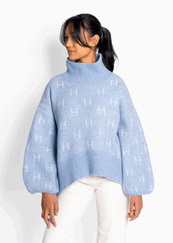 Fam Short Sweater Light Blue