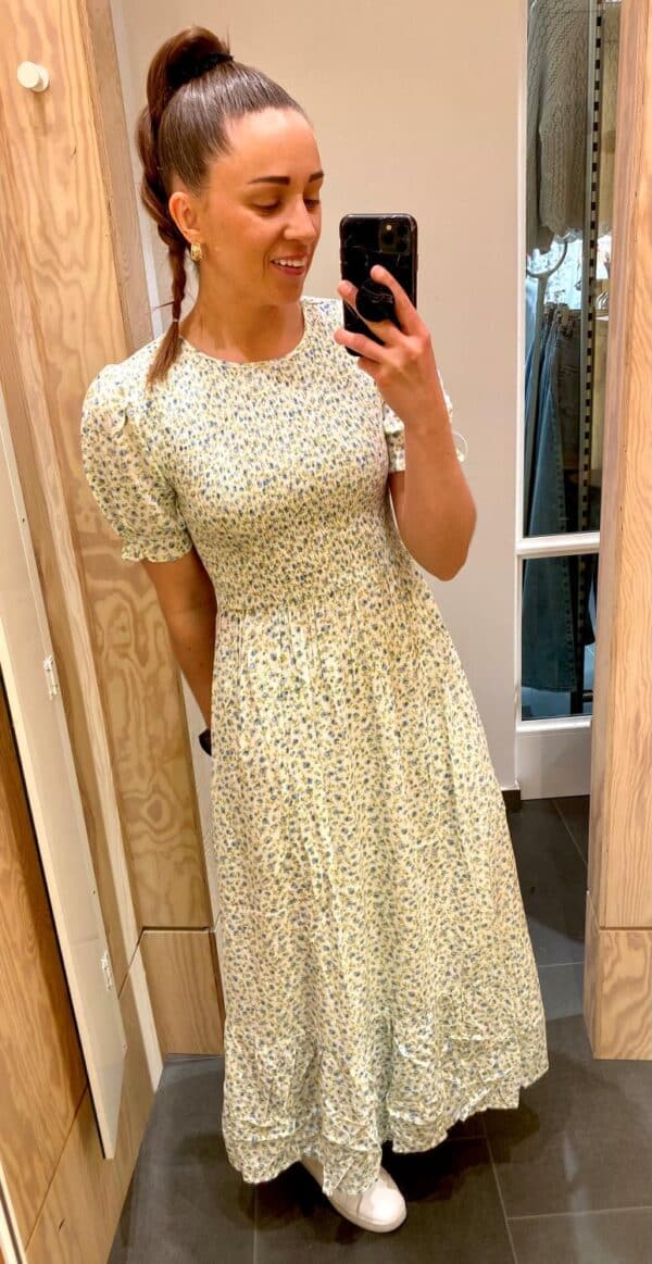 viGreis S/S Ankle Dress Cendre Blue