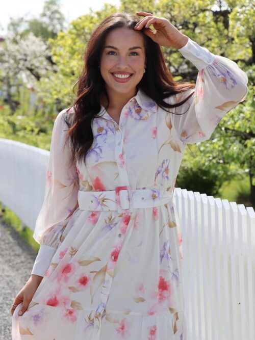 awIris LS Maxi Shirt Dress
