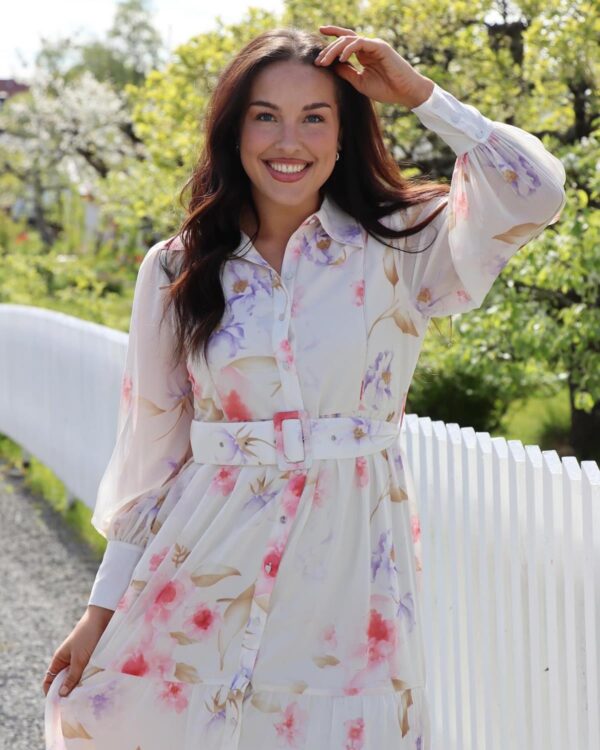 awIris LS Maxi Shirt Dress