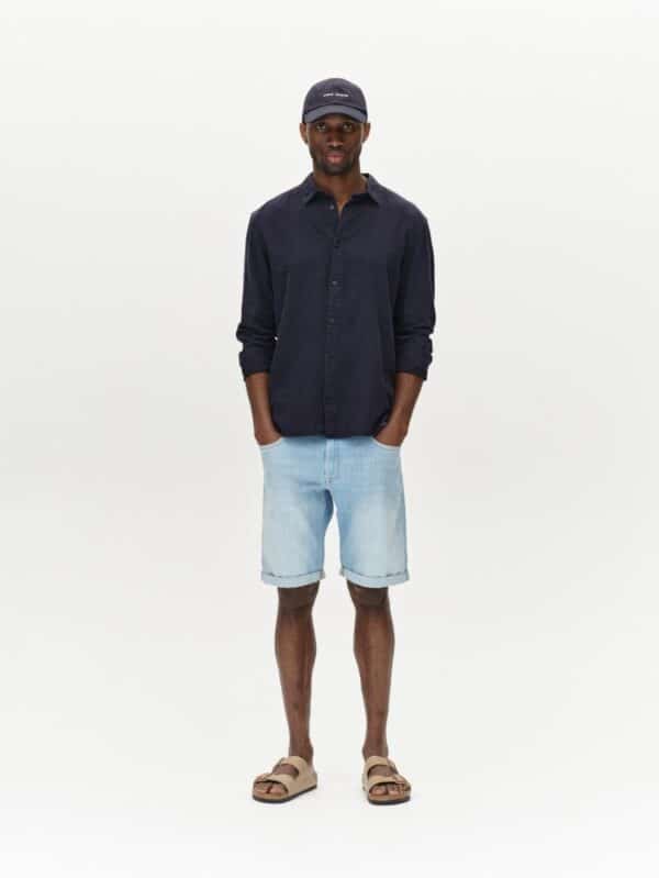 Markus Selvedge Shorts Limited Light Blue Denim