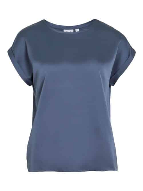 viEllette S/S Satin Top Noos Vintage Indigo