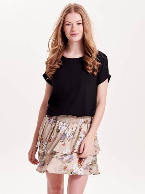 onlMoster S/S O-Neck Top Noos Jrs Black