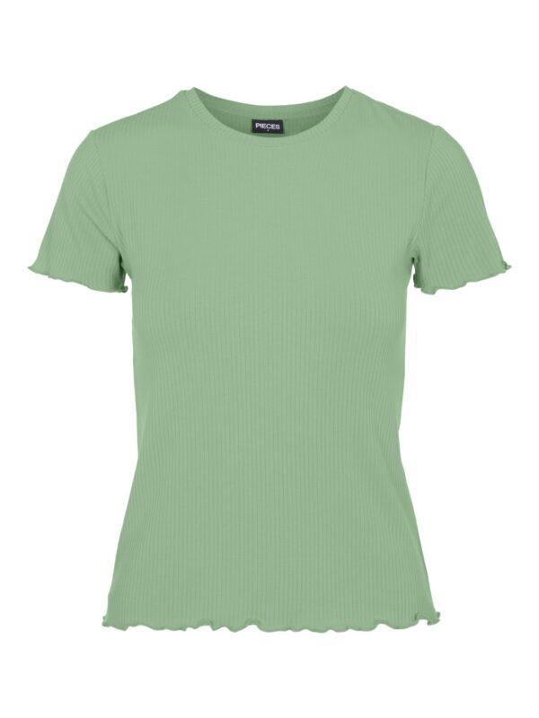 pcNicca SS-O-Neck Top Noos Quiet Green - Bilde 2
