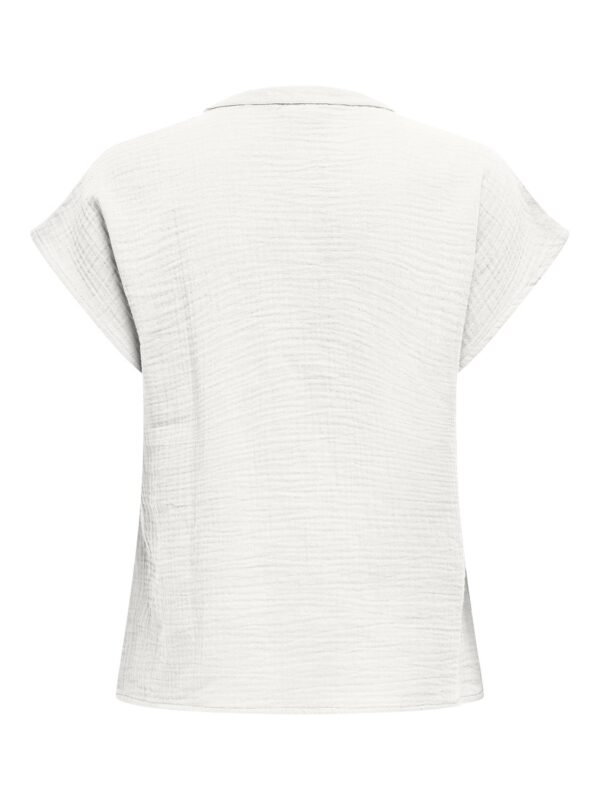jdyTheis Life S/S Top Wvn Cloud Dancer - Bilde 2